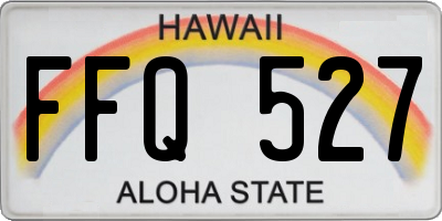 HI license plate FFQ527