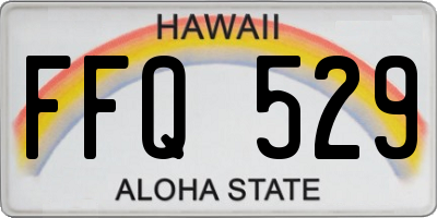 HI license plate FFQ529