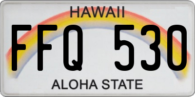 HI license plate FFQ530