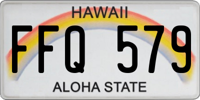 HI license plate FFQ579