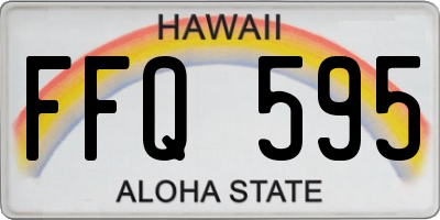 HI license plate FFQ595