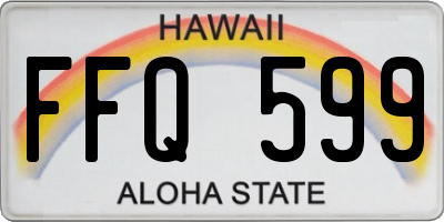 HI license plate FFQ599