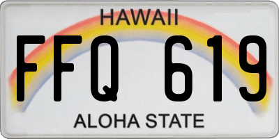 HI license plate FFQ619