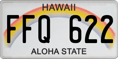 HI license plate FFQ622