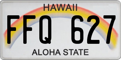 HI license plate FFQ627