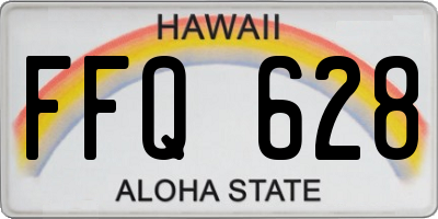 HI license plate FFQ628