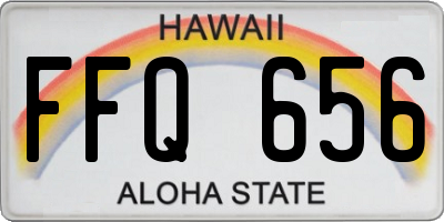 HI license plate FFQ656