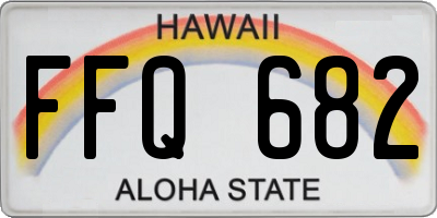 HI license plate FFQ682