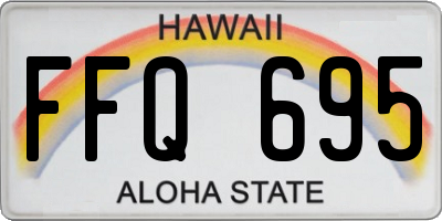 HI license plate FFQ695