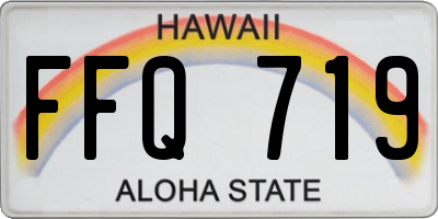 HI license plate FFQ719