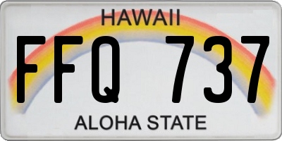 HI license plate FFQ737