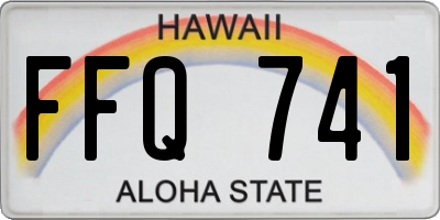 HI license plate FFQ741