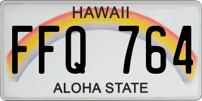 HI license plate FFQ764