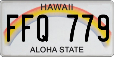 HI license plate FFQ779