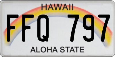 HI license plate FFQ797