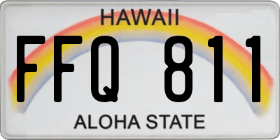 HI license plate FFQ811