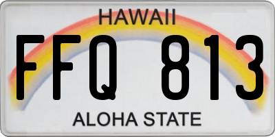 HI license plate FFQ813