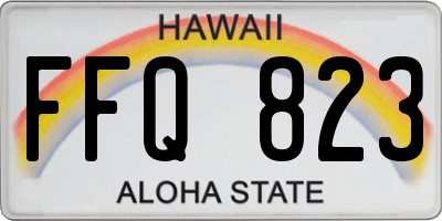 HI license plate FFQ823