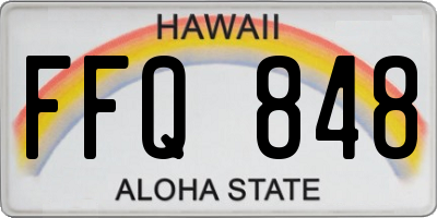 HI license plate FFQ848