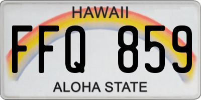 HI license plate FFQ859