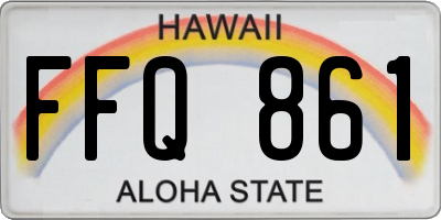 HI license plate FFQ861