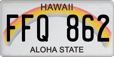 HI license plate FFQ862