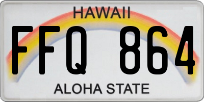 HI license plate FFQ864