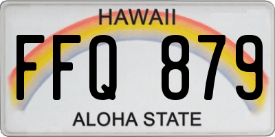 HI license plate FFQ879
