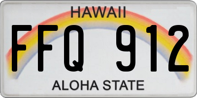 HI license plate FFQ912