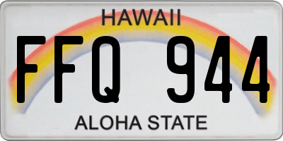 HI license plate FFQ944