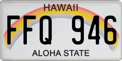 HI license plate FFQ946