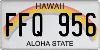 HI license plate FFQ956