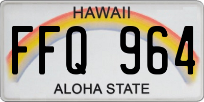 HI license plate FFQ964