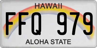 HI license plate FFQ979