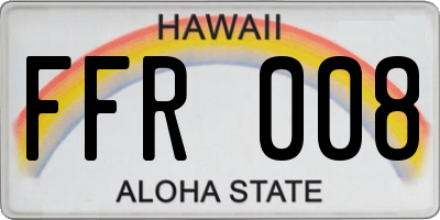 HI license plate FFR008