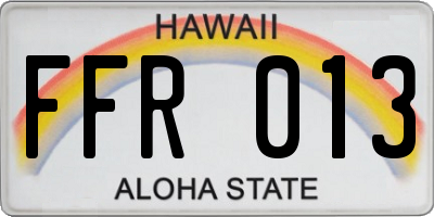 HI license plate FFR013