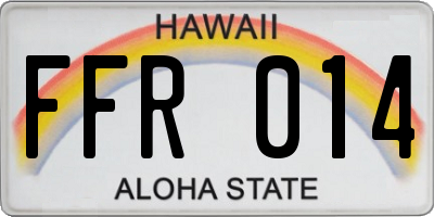 HI license plate FFR014