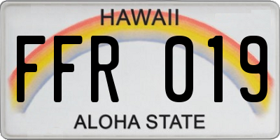 HI license plate FFR019