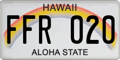 HI license plate FFR020
