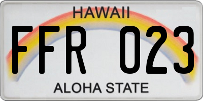 HI license plate FFR023