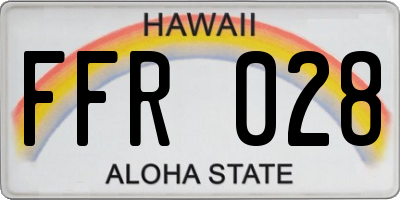HI license plate FFR028