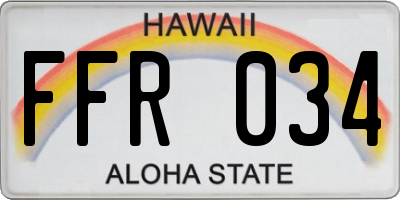 HI license plate FFR034