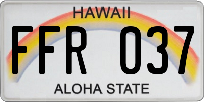 HI license plate FFR037