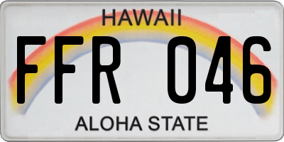 HI license plate FFR046