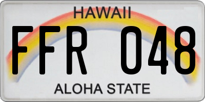 HI license plate FFR048