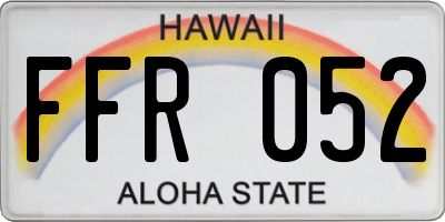 HI license plate FFR052