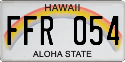 HI license plate FFR054