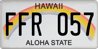HI license plate FFR057