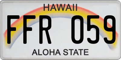 HI license plate FFR059