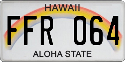 HI license plate FFR064